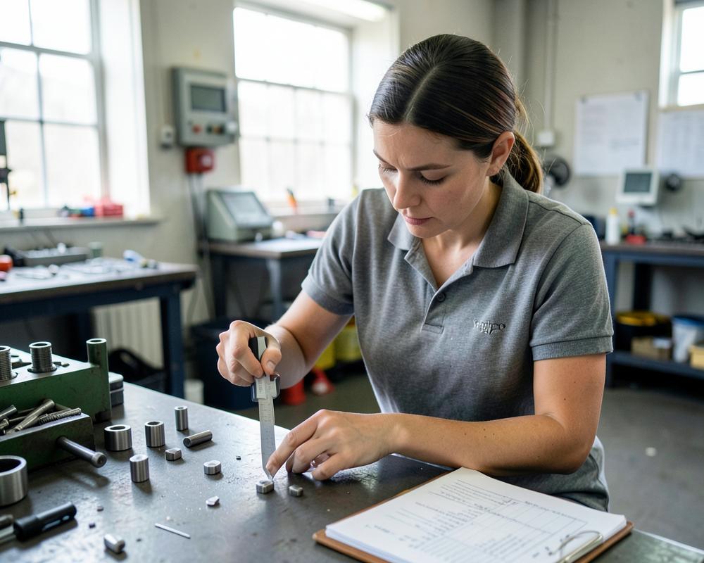 Contrôle qualité de pièces métalliques en usine